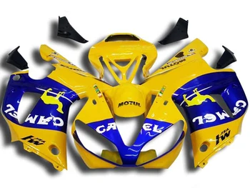 

Motorcycle Fairing body kit for YAMAHA YZFR1 00 01 YZF R1 YZF1000 2000 2001 ABS Yellow blue Fairings bodywork+gifts YD10