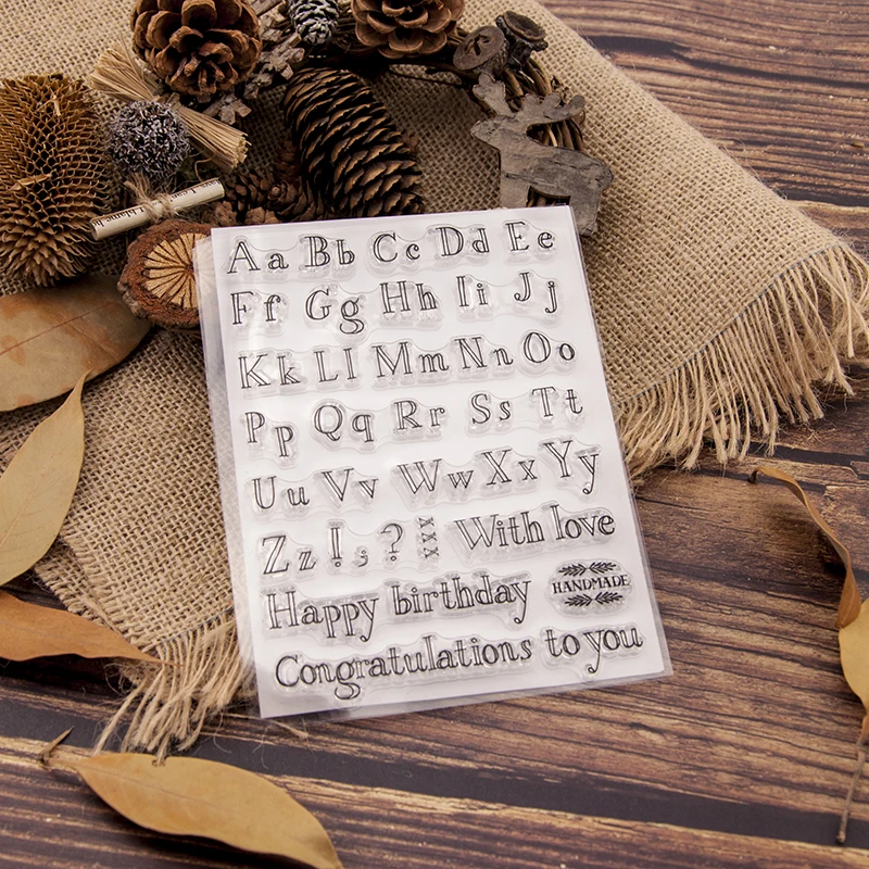 

KLJUYP Alphabet Clear Stamps Scrapbook Paper Craft Clear stamp scrapbooking 1415