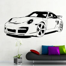 Black Classic Car Wall Sticker Home Decor for boy bedroom Removable waterpoof Vinyl Wall Stickers Mural poster Home Decor