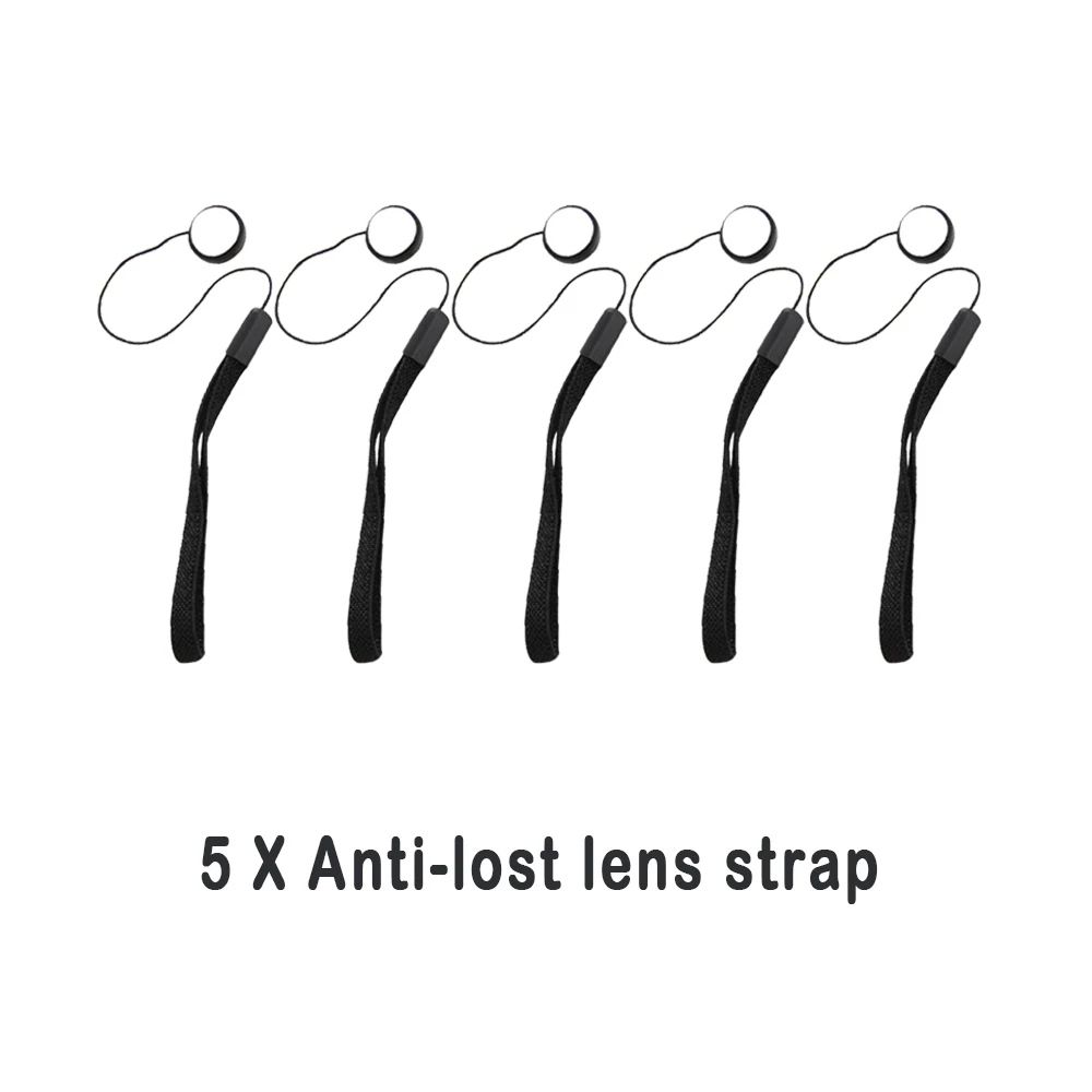 

5 Pack Anti-lost Camera Lens Cap Holder Keeper Lanyard Strap for Canon Nikon Sony Pentax Sigma DSLR