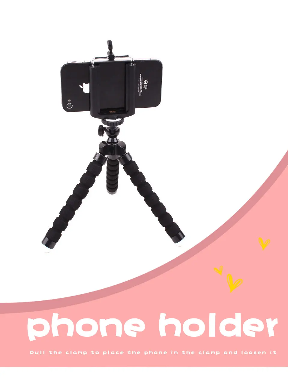 Mini Flexible Tripods tripod for phone Mobile camera holder  smartphone monopod tripe stand octopus mini tripod With Phone Clip (6)