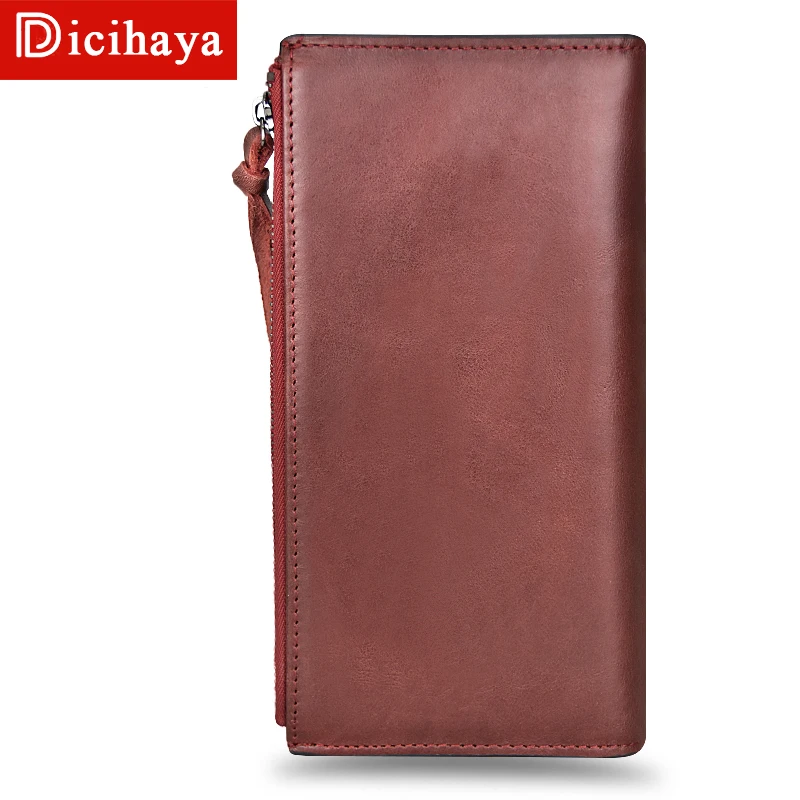 DICIHAYA новинка высокое качество 100% натуральная кожа длинный женский кошелек