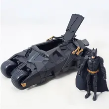 2 unids/set Batman Tumbler Vehículo de batalla simulación modelo coche de juguete con figura de acción de PVC móvil juguetes niños regalo de Navidad