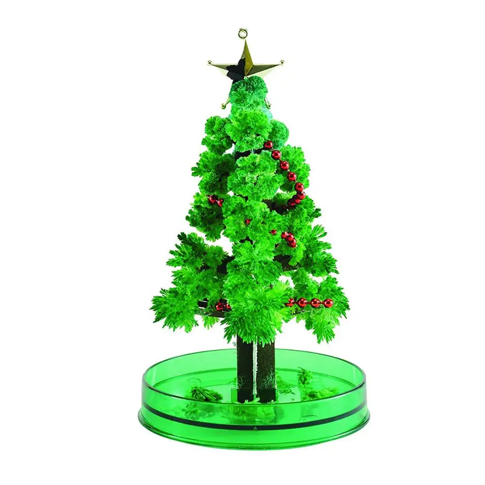 

14cm DIY Magic Green Magically Magical Grow Christmas Tree Kids Children Bloom party favors toys gadget souvenir giveaways