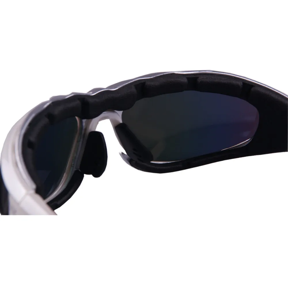 Рейз RZ103-ARG мотоциклетные велосипедные очки езда Бег Спорт на открытом воздухе УФ защитные очки-серебристо-белый RZ103
