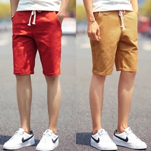 Шорты мужские летние модные однотонные мужские хлопковые шорты в повседневном стиле тонкие бермуды Masculina пляжные шорты классические шорты до колена