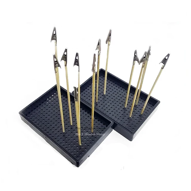US $4.25 Gundam Military Mode Reusablel Spray Special Holder Base Modeling Tool Hobby Drying Tools Accessory