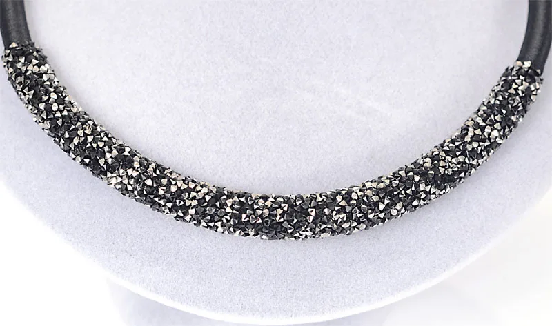 Miasol Роскошные трендовые хрустальные чокер стразы и кристалл проложить ожерелья брендовые ювелирные изделия для женщин Рождественский подарок