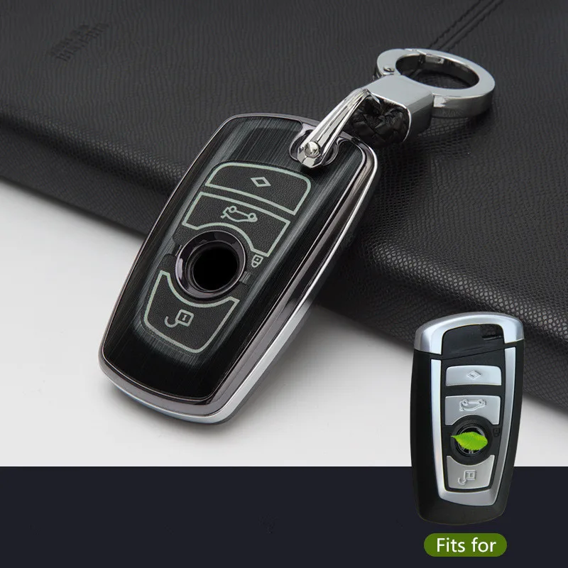 Aluminium-alloy-Luminous-Car-Key-Case-For-BMW-Genuine-Leather-Key-Case-For-BMW-F30-F20