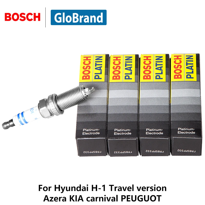4 unids/set Bosch doble platino bujía coche FR8SPP332 para Hyundai H 1 versión de viaje azera KIA carnaval Peugeot|plug for car|plug set - AliExpress