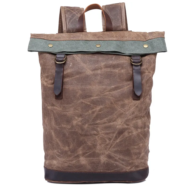 

Nesitu High Quality Waterproof Durable Vintage Coffee Cyan Grey Canvas Women Men Backpacks Men Travel Bags #M2325