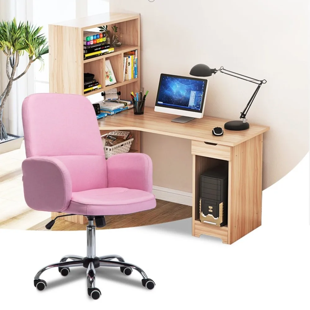 

(DE) 3 Colors 360 Degree Swivel Streamlined Office Chair High Back Lift Adjustable Home Chair Fashion College Dorms Furniture