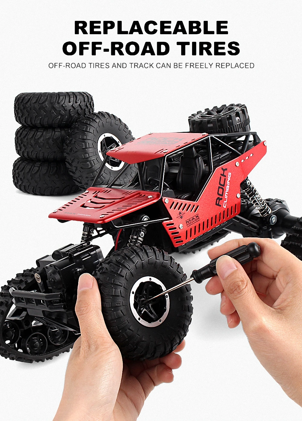 New Arrival Rock Crawler 4WD Remote Controll Car 1:16 Snowmobile Machine On Remote Controlled Toys For Children Boys Gift C012