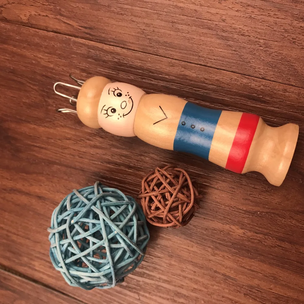 Free Shipping Wooden braided rope doll DIY yarn knitted tools knitted