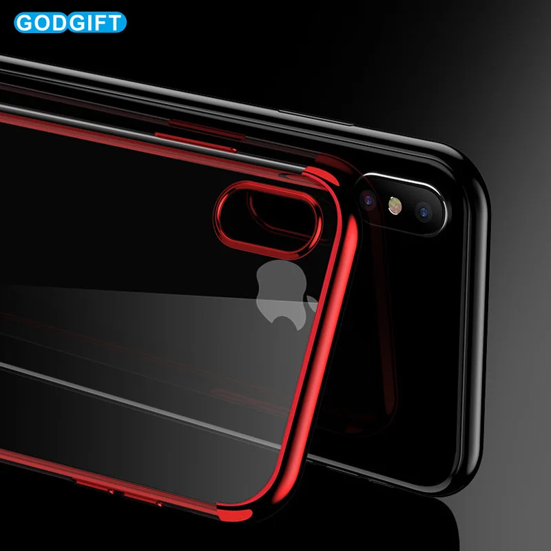 

Crystal Luxury Plating Soft TPU Case For iPhone XS Max X XR Back Cover 5 6 7 8 Plus 5s SE Phone Cases Silicone Cover