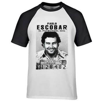 NARCOS Gangster, Pablo Escobar T-shirt weed, mafia, scareface Capon Men Raglan Sleeve Print T-shirt Cotton Top Tees