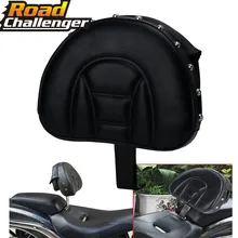 Спинка Черного цвета, регулируемая вилка для водителя, сиденья, подушка для мотоцикла, для Harley Fatboy Heritage Softail 2007