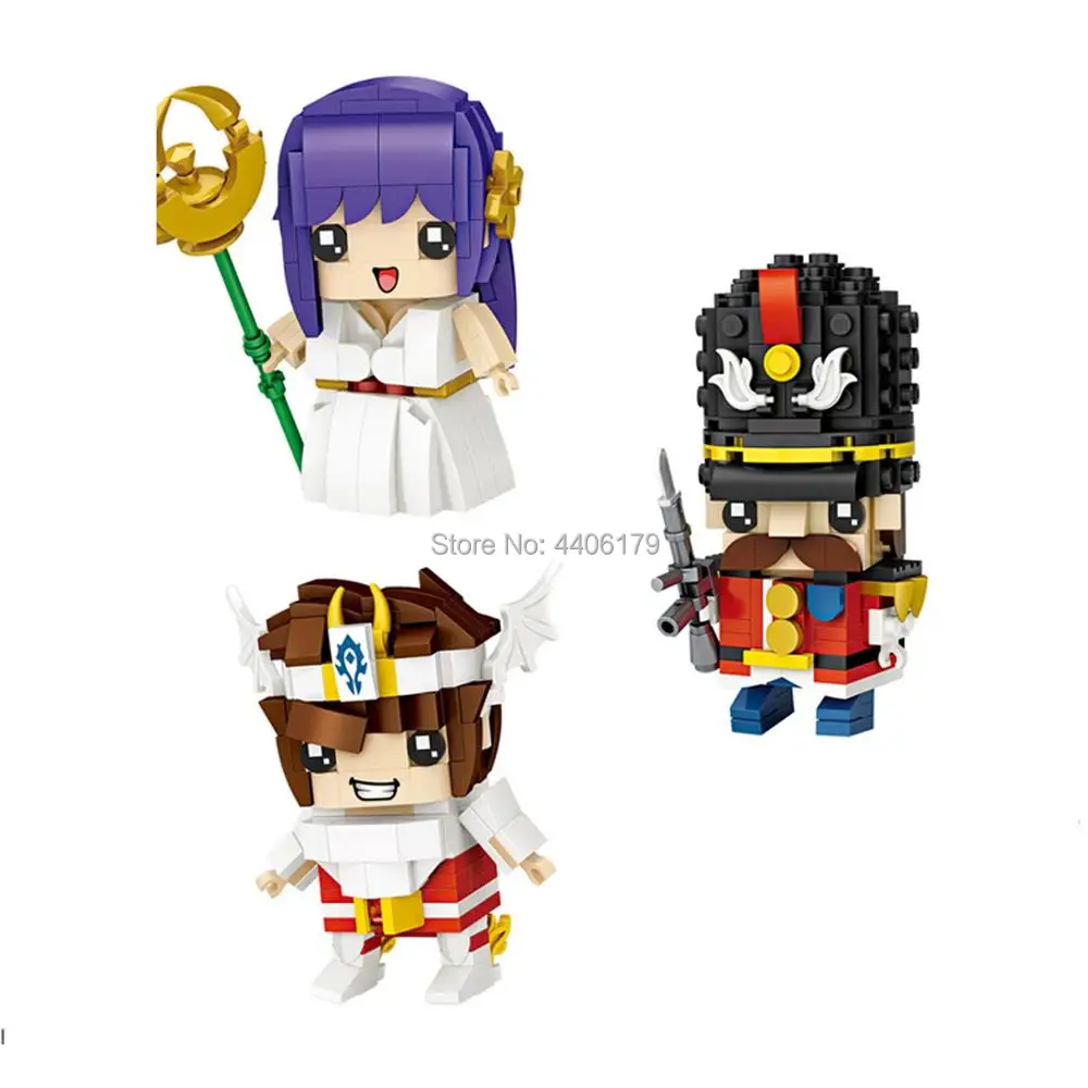 

hot LegoINGlys creators mini Santi Seiyas Athena nutcracker figure Micro Diamond Building Blocks model nanoblock brick toys gift