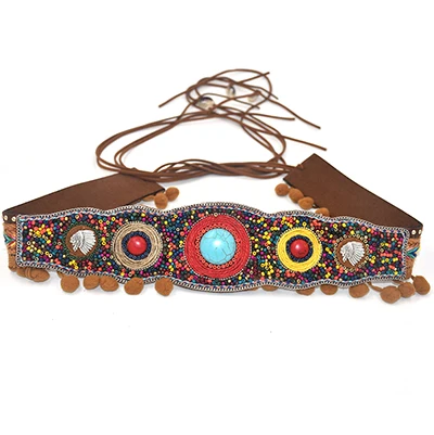 Цыганский Хиппи Boho Турецкий Чешский шимми модные Стиль пояса танец Средства ухода за кожей цепи Этническая створки пояса платье ретро черный кожаный ремень - Цвет: khaki