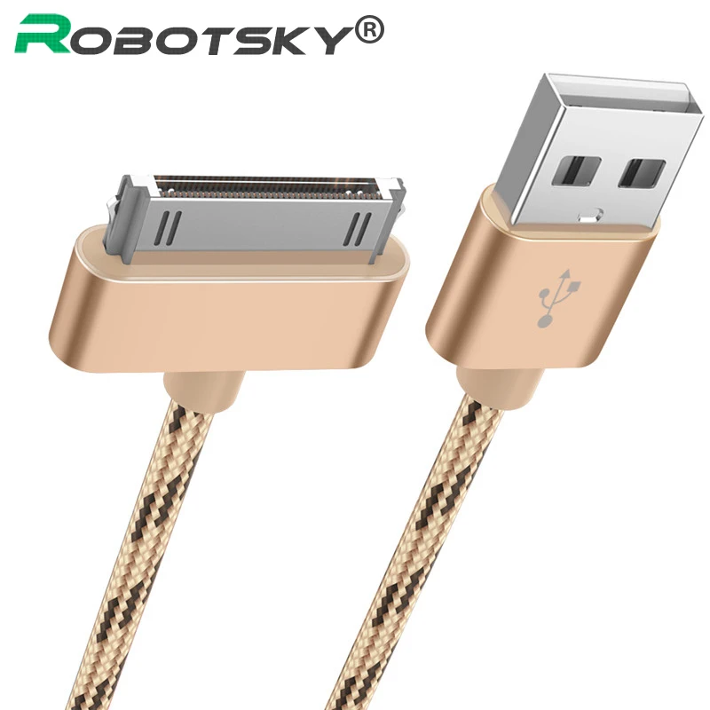 

USB Cable 2.4A Fast Charging Data Cable for iphone 4 s 4s 3GS 3G iPad 1 2 3 iPod Nano itouch 30 Pin Charger adapter code
