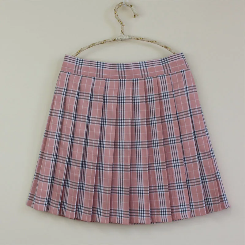 Новая юбка трапециевидной формы с высокой талией в студенческом стиле; Милая клетчатая плиссированная юбка для школьной формы; юбка для девочек