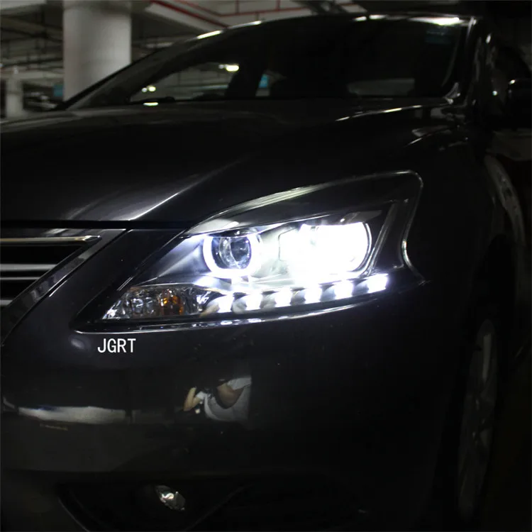 2 шт. светодиодный головной светильник s для Nissan Sylphy 12-15 Автомобильный светодиодный светильник s двойной ксеноновый Объектив Автомобильные аксессуары дневные ходовые огни противотуманный светильник