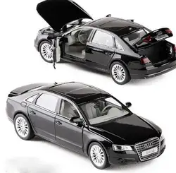 Высокая моделирования 1:32 AUDI A8 сплава модели автомобиля металлические игрушечных автомобилей с отступить сверкающий музыкальный для детей