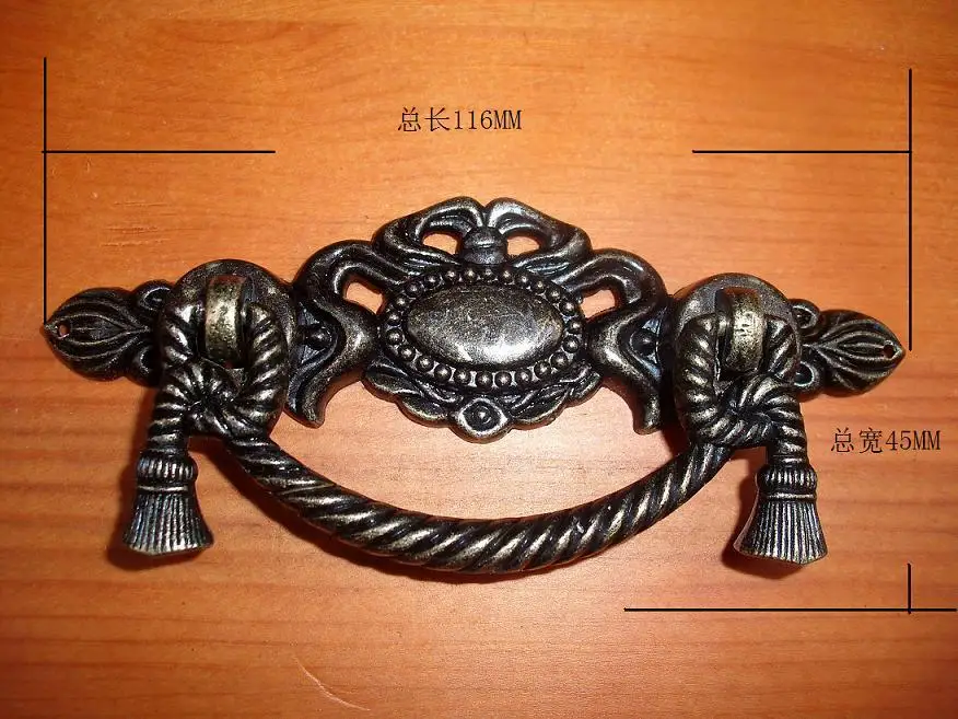 116*45mm 10pcs Vintage Bronze Drawer Pulls Furniture Handle For 116*45mm 10pcs vintage bronze drawer pulls furniture handle for decorative cabinet kitchen knobs wooden jewelry box handles-in Cabinet Pulls from Home ... - 116*45mm 10pcs Vintage Bronze Drawer Pulls Furniture Handle For