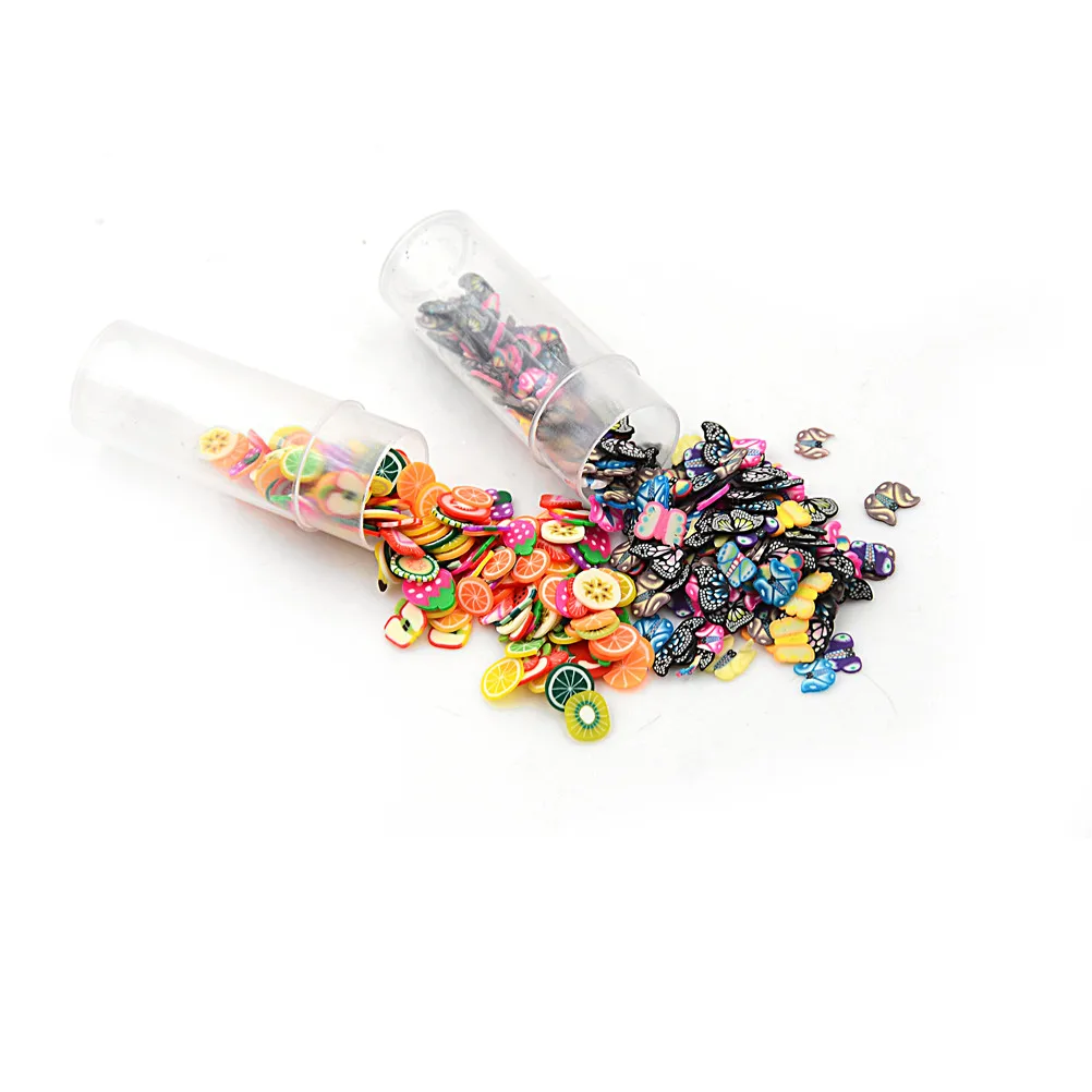 2 Bottles DIY Color Clay Accessories Fruit Polymer Clay Putty Anti