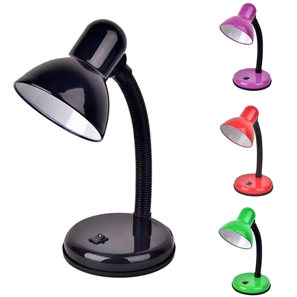 

E27 With Switch Eye Care Desk Night Office Modern Led Flexible Neck For Parlor Study Reading Library Table Lamp Bedroom