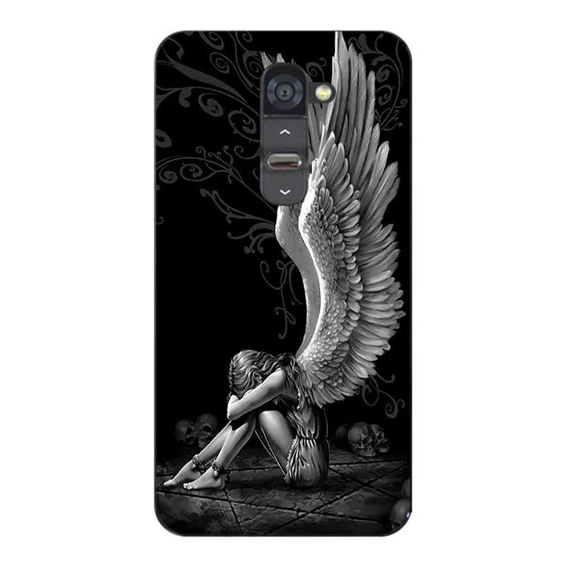 For LG G2 Cases Printing flower cats tiger silicone Phone Bag Case For LG Optimus G2 G 2 D802 D805 D801 Cover Stand Card Holder - Цвет: ZX55