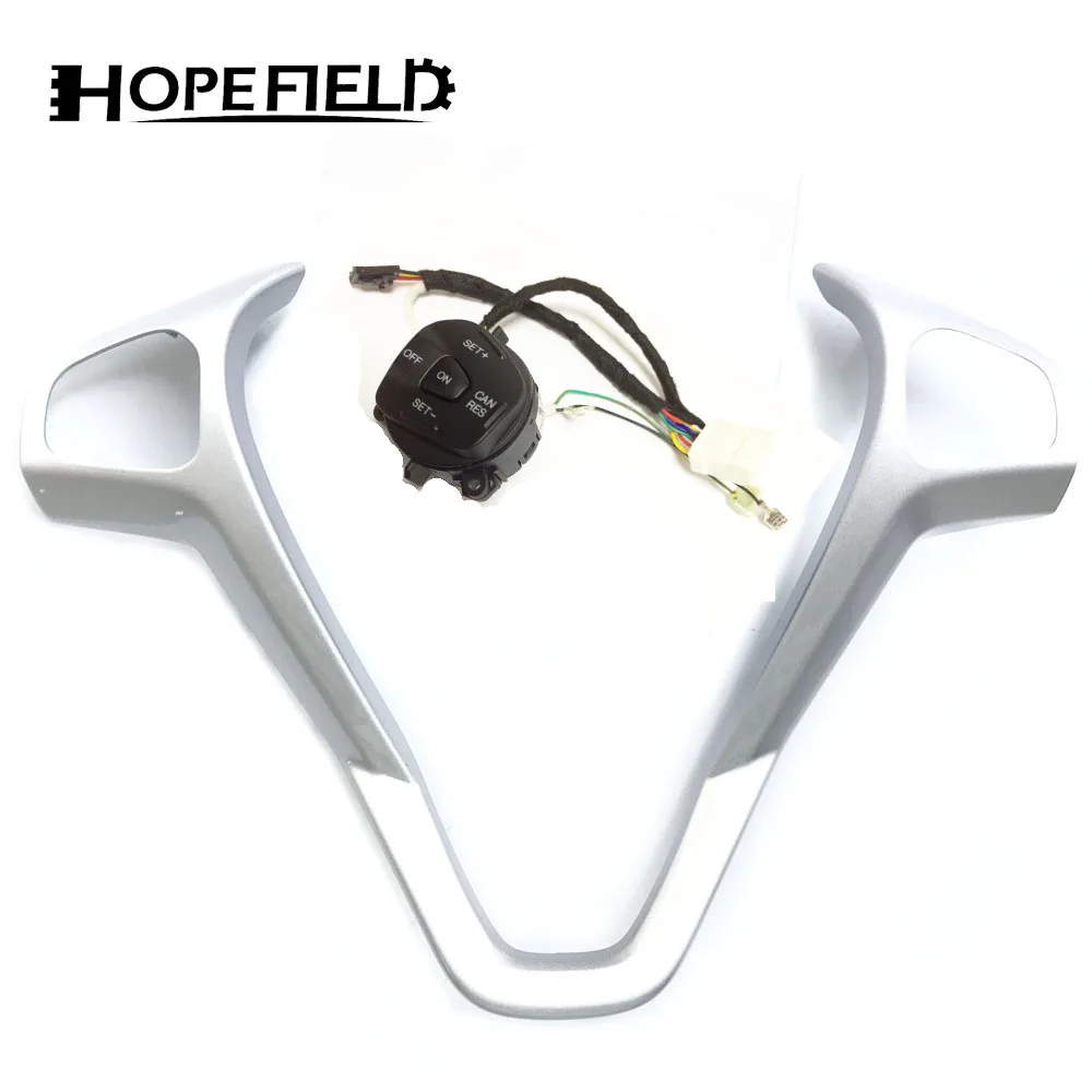 For Ford Fiesta 2013Car Steering Wheel Decoration Panel And Cruise Control Switch Button