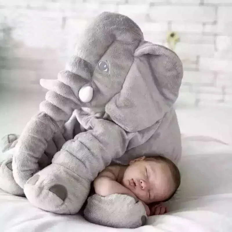 40/60 cm Baby Crib Elephant Plush Toy ,5 Colors Option Stuffed Elephant Pillow Newborn Cushion Doll Bedding For Adults Kids Toys