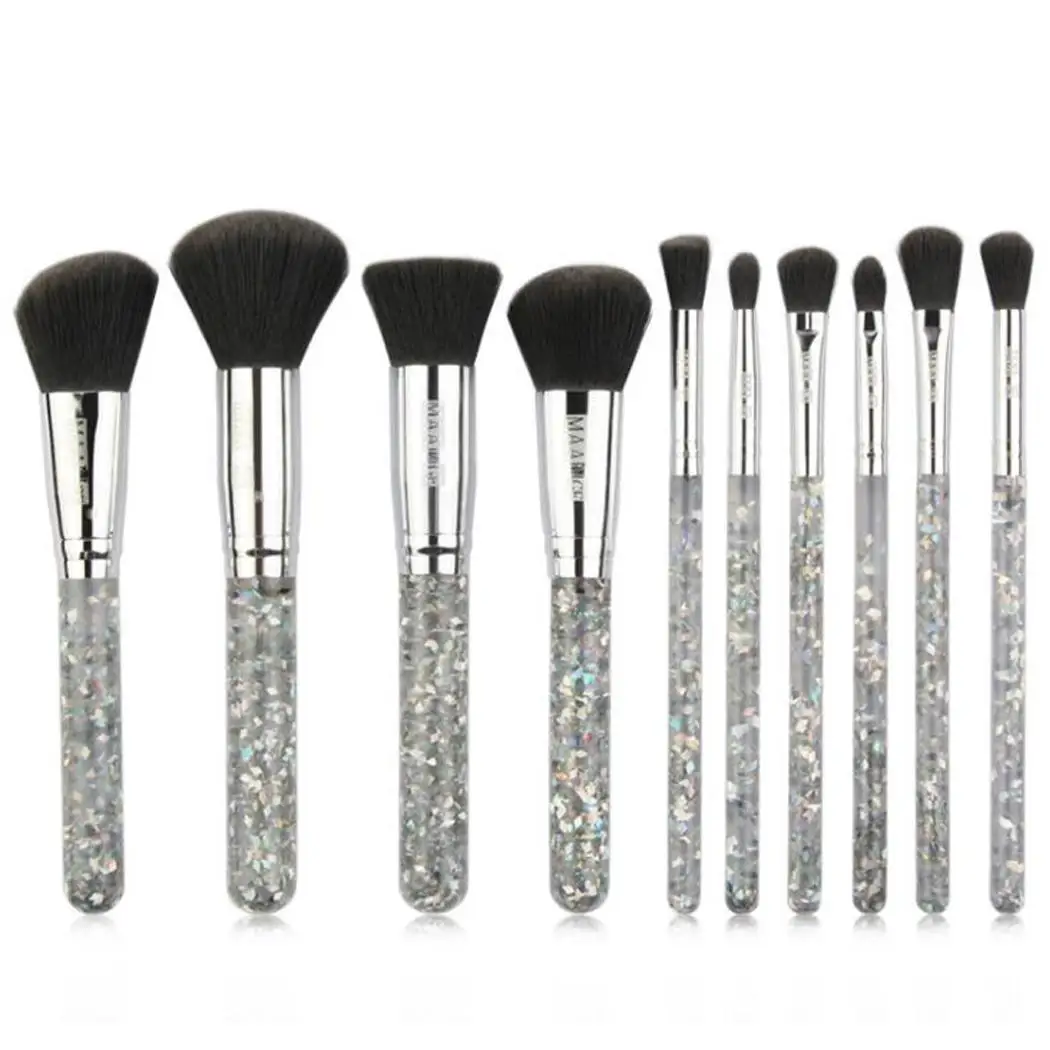 10 Pcs/Set Makeup Brushes Foundation Eyeshadow Blush Contour Brush Nylon Face, Tools Home 0.176 kg General