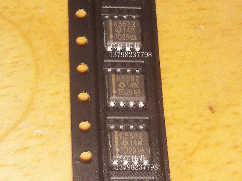 

10PCS The new N5532 NE5532 NE5532DR SOP-8 Audio Operational Amplifier