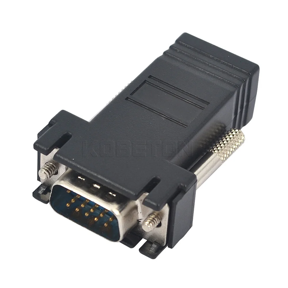 1Pcs Hot Sale VGA Extender Male to LAN CAT5 CAT6 RJ45