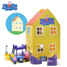 Peppa Pig Toys Doll Real Scene Model House Amusement park PVC Action Figures Family Member Toys Early Learning Educational toys
