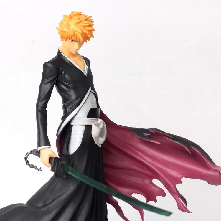 Аниме фигурка Japana 19 см отбеливатель Kurosaki Ichigo ПВХ экшн Коллекционная модель