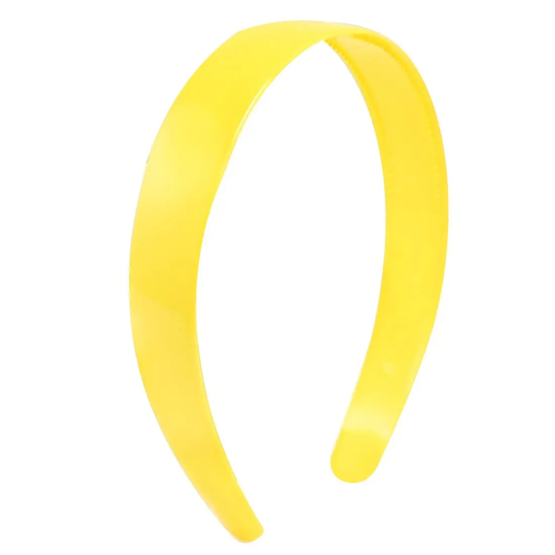 

Lady Yellow Plastic Hair Hoop Headband Ornament w Teeth