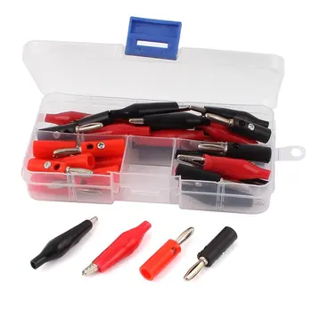 

40pcs Red Black Crocodile Alligator Test Clips And BananPlug