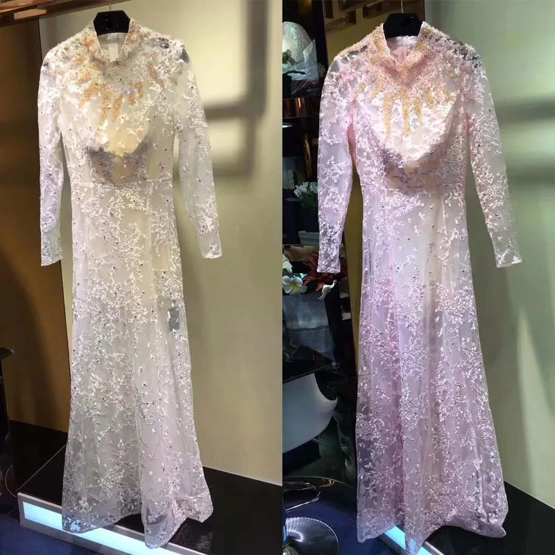 High end dress female heauy industry dresses party evemimg dresses for