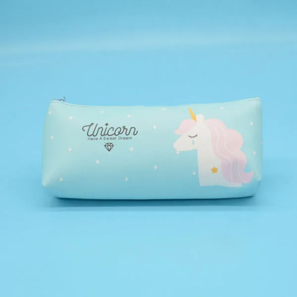 pencil case Футляр для карандашей из искусственной кожи с единорогом, милый чехол kalem kutusu, материал escolar escojo escolar trousse scolaire stylo - Цвет: pencil case