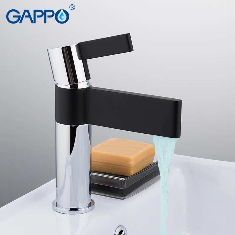 GAPPO Душевая система, латунный водопроводный кран, хромированный и черный смеситель для ванны, душевой набор с раковиной, кран для ванной, смесители для душа