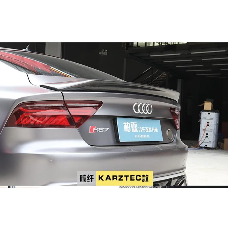 Углеродное волокно заднего крыла багажника спойлер для AUDI A7 S7 RS7 2013(karztec стиль