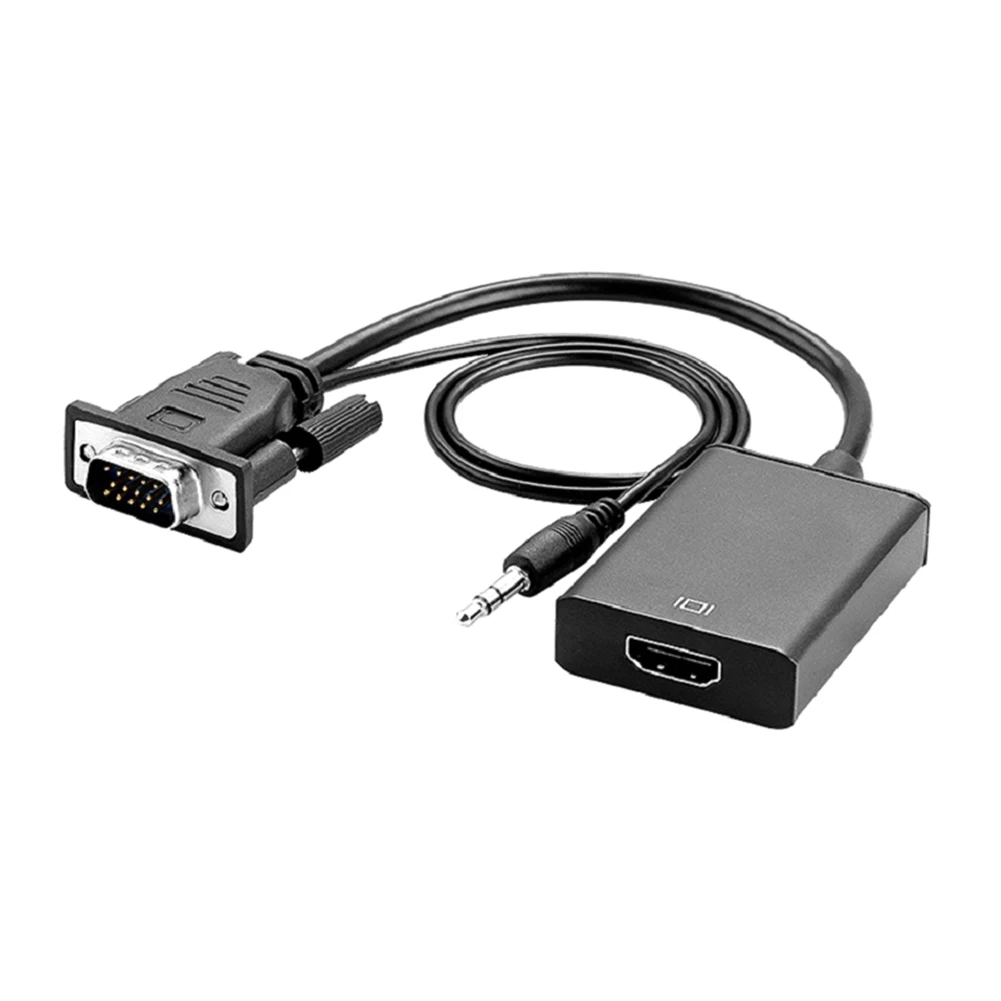 Конвертер VGA папа HDMI выход аудио USB кабель преобразования адаптер портативный для