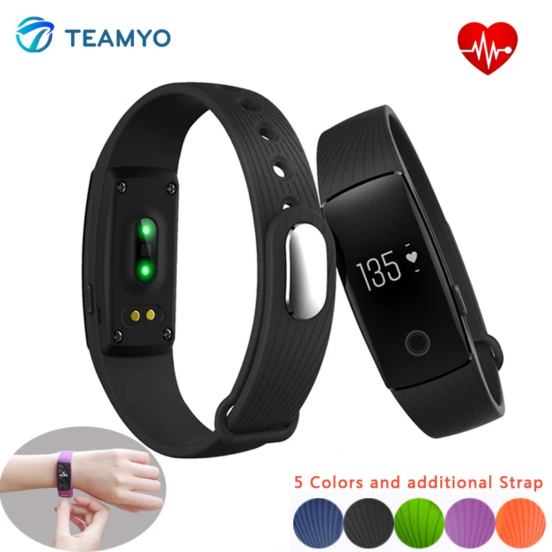  Smartband Teamyo ID107 Умный Браслет Bluetooth 4.0 OLED Монитор Сердечного ритма Активно Фитнес-Трекер Сна Монитора Smart Браслет 