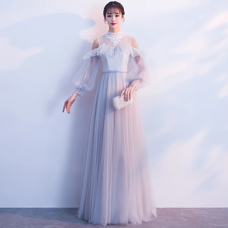 

Patchwork Mesh Dress Women Satin Cheongsam Sexy Hollow Out Slim Pleated Dresses Turtleneck Long Lace Appliques Qipao Vestidos