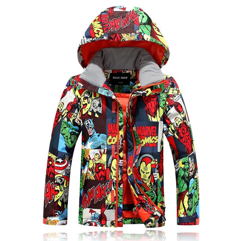 

Very Warmly Children Ski Tops New Boys Windproof Warm Ski Jackets Winter Snow Clothing Outdoor Wear 5-14 Years