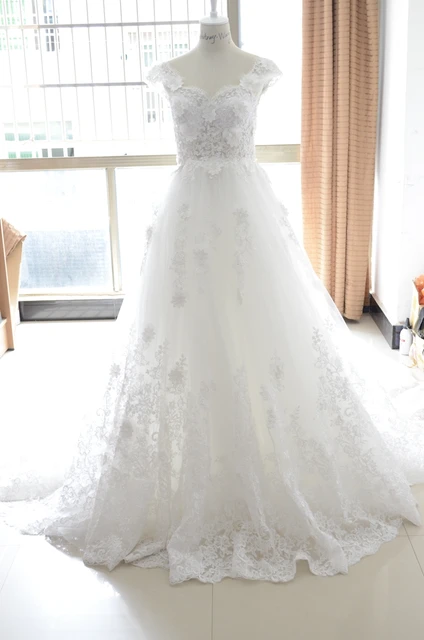 ver a través de vestidos de novia de moda 2017 flores rebordear