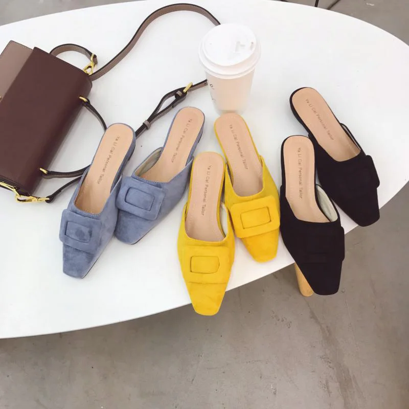 summer flat mules